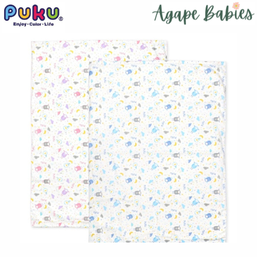 Puku Sleepy Sheepz Collection - Baby Bath Towel Gauze Cotton 70x100cm - 2 Colors
