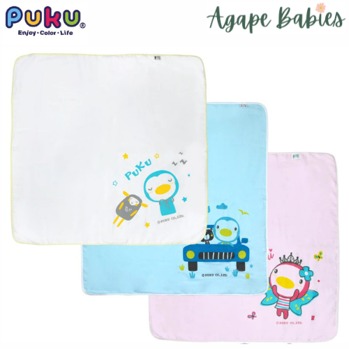 Puku Baby Bath Towel Gauze Cotton 90x90cm - 3 Colors