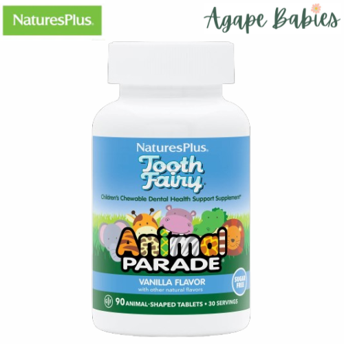 Natures Plus Source of Life Animal Parade Tooth Fairy Children's Chewable - Vanilla, 90 tabs. Exp: 10/27