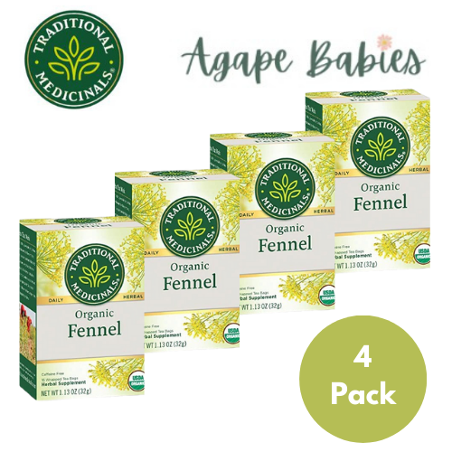 [Bundle Of 4] Traditional Medicinals Organic Fennel, 16 bags Exp: 07/25