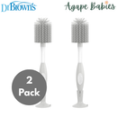 [Bundle of 2] Dr.Brown's Soft Touch Bottle Brush - Gray