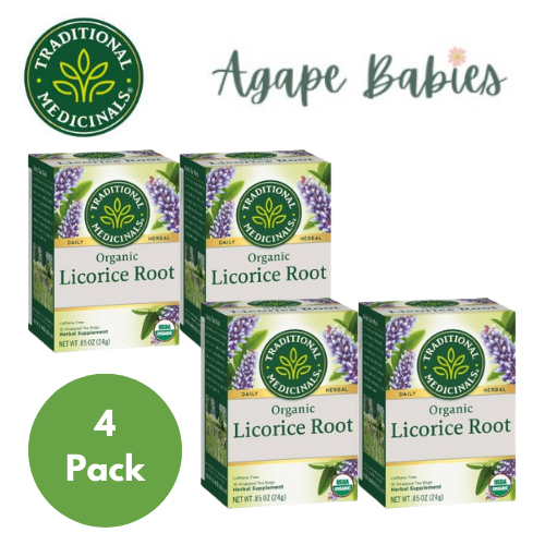 [Bundle Of 4] Traditional Medicinals Organic Licorice Root, 16 bags Exp: 02/25