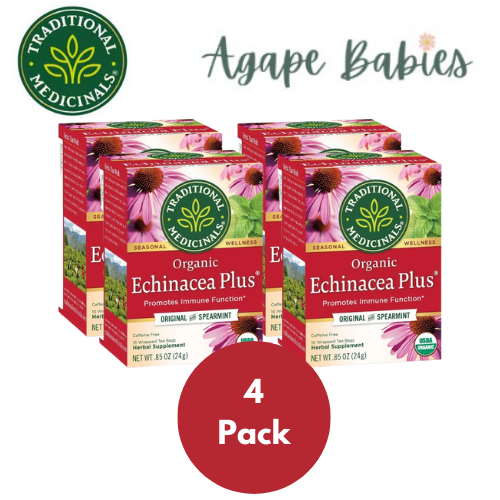 [Bundle Of 4] Traditional Medicinals Organic Echinacea Plus Tea, 16 bags