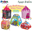 Puku Kids Ballhouse Ball Tent Castle | Princess | Cars | Children Playground - 8 Models