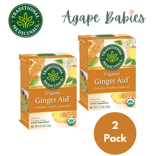 [Bundle Of 2] Traditional Medicinals Organic Ginger Aid, 16 Bags Exp: 07/25