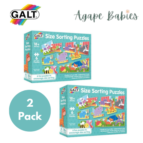 [2 Pack] Galt Size Sorting Puzzles