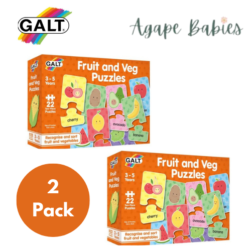 [2-Pack] Galt Fruit And Veg Puzzles