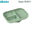 Beaba Silicone Suction Divided Plate - Sage Green