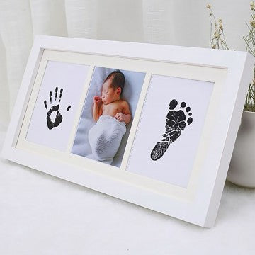 Lucky Baby Newborn Baby & Pet Photo Frame With Clay Mould Hand - 2 Print + 1 Photo