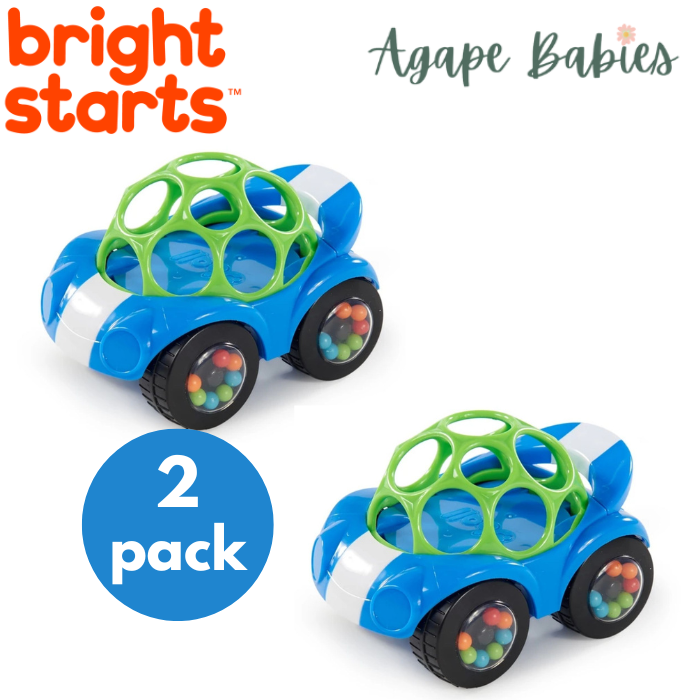 [2-Pack] Bright Starts Oball Rattle & Roll Sports Car Toy