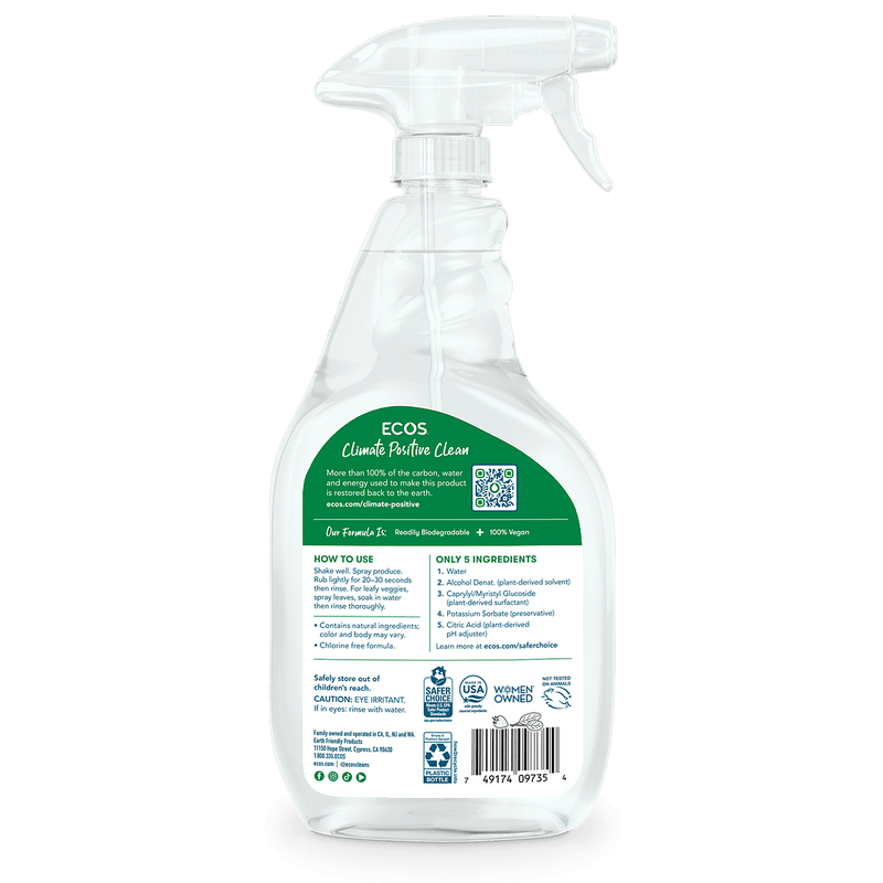 ECOS Fruit + Veggie Wash 22oz/650ml Exp: 04/25