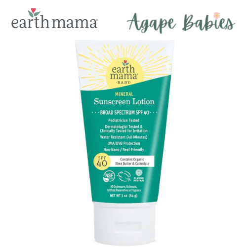 Earth Mama Organic Baby Mineral Sunscreen Lotion SPF40 - 84g (3 oz) Exp: 06/25