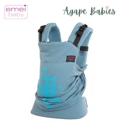 Emeibaby Hybrid Wrap Conversion Baby Carrier - Full Cats Turquoise