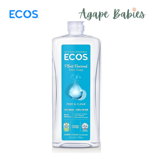 ECOS Dishmate Hypoallergenic Dish Soap FREE & CLEAR 25oz/739ml Exp: 03/27