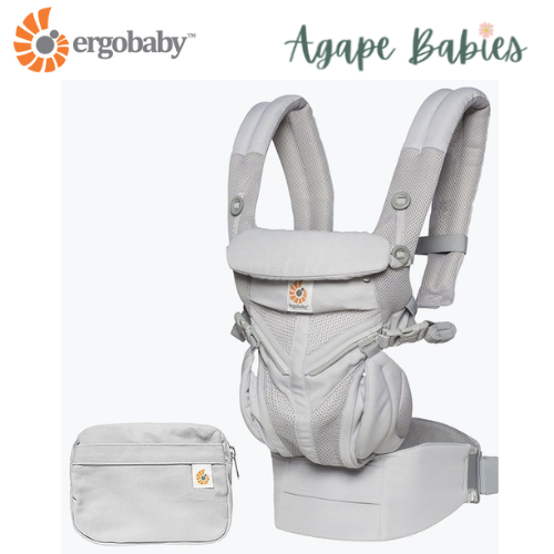 [1 year local warranty] Ergobaby Omni 360 Cool Air Mesh Baby Carrier - Pearl Grey