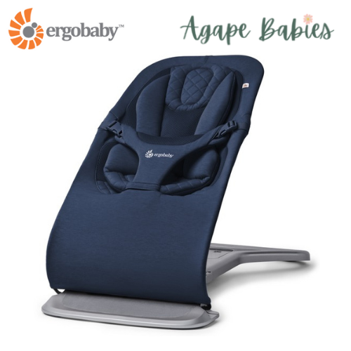 [1 Yr Local Warranty] Ergobaby Evolve 3 In1 Bouncer - Midnight Blue