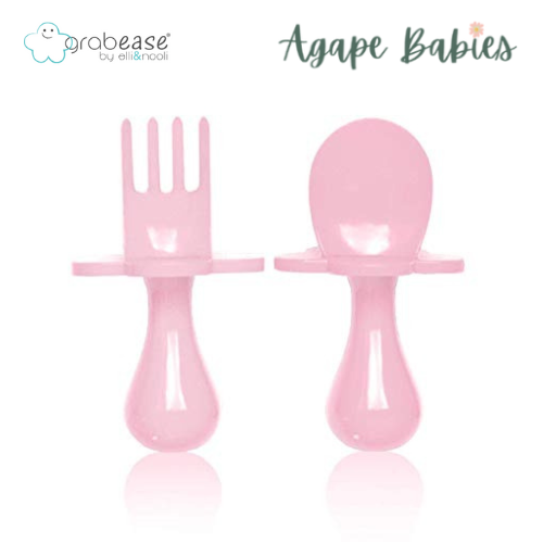 Grabease First Self Feeding Utensil Set - Blush