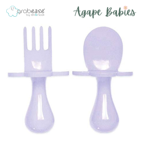 Grabease First Self Feeding Utensil Set - Lavender