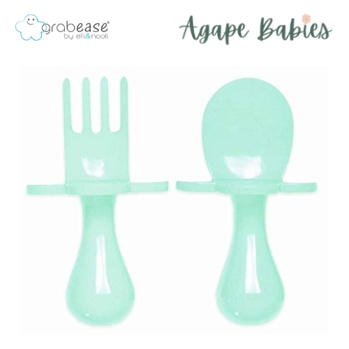 Grabease First Self Feeding Utensil Set - Mint