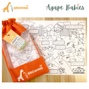 Growing Up Silicon Colouring Big Mat 40x30cm (with bag) - Exercises