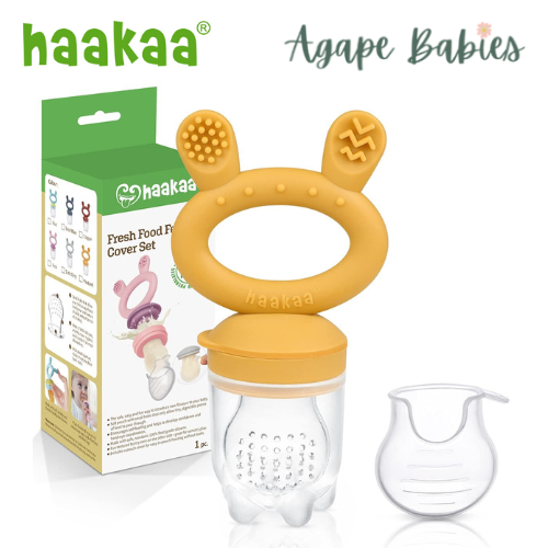 Haakaa Fresh Food Feeder & Cover Set - Mustard