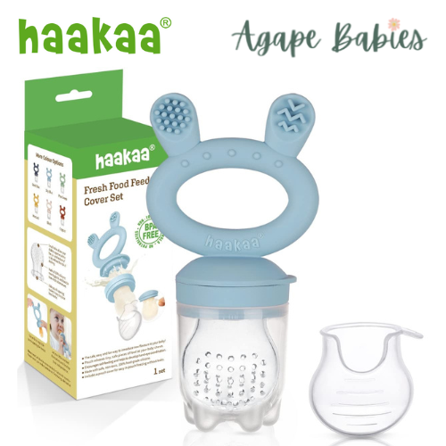 Haakaa Fresh Food Feeder & Cover Set - Sky Blue