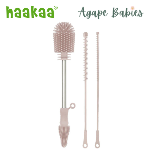 Haakaa Silicone Cleaning Brush Kit - Blush