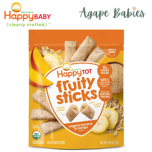 Happy Baby Happy Family Happy Tot Fruity Sticks Organics Banana & Mango 72g (For 2yr up) Exp:03/24