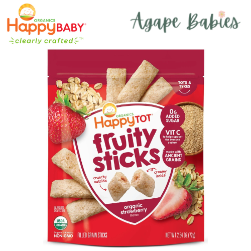 Happy Baby Happy Family Happy Tot Fruity Sticks Organics Strawberry 72g (For 2yr up) EXP: 03/25