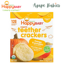 Happy Baby Happy Family Organic Teether Cracker- Mango & Pumpkin, 12 x 4 g. Exp: 02/26