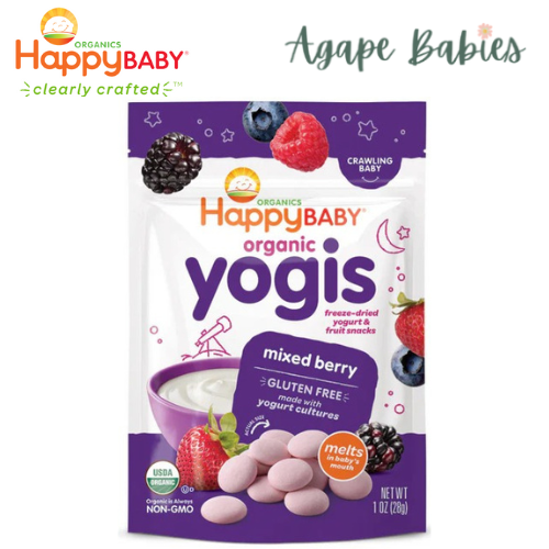 Happy Family Happy Baby Organic Yogis - Mixed Berry, 28 g. Exp: 06/25