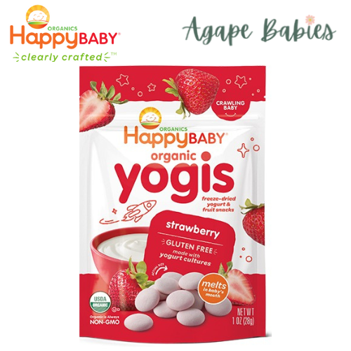 Happy Family Happy Baby Organic Yogis - Strawberry, 28 g. Exp: 06/25