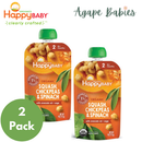 [2 Pack] Happy Baby Happy Family Happy Baby Organic Squash, Chickpeas & Spinach with Avocado Oil + Sage, 113 g Exp:02/26