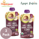 [2-Pack] Happy Baby Happy Family Happy Tot Clearly Crafted Meals - Purple Carrots Bananas Avocados & Quinoa 113 g Stage 2 (For 6m up) Exp:03/26