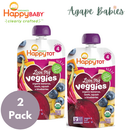 [2-Pack] Happy Baby Happy Family Happy Tot Love My Veggies - Banana, Beet, Squash & Blueberry, 120g. (For 2yr up) Exp: 04/26