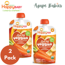 [2-Pack] Happy Baby Happy Family Happy Tot Love My Veggies - Carrot, Banana, Mango & Sweet Potato, 120g. (For 2yr up) Exp: 10/25