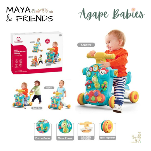 Maya & Friends 3-In-1 Baby Walker (Assorted Colours)