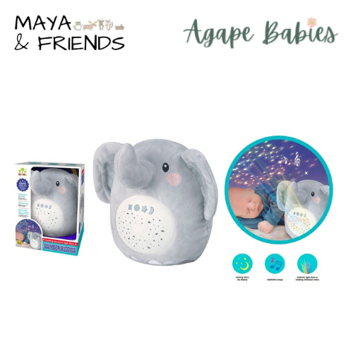 Maya & Friends Acoustic Soothing Projecting Elephant (Soothing Sounds & Night Light)