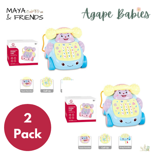 [2-Pack] Maya & Friends Multifunctional Phone Cart Toy