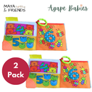 [2-Pack] Maya & Friends Soft Cloth Learning Book - 2 Color