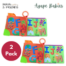 [2-Pack] Maya & Friends Soft Cloth Learning Book - 2 Color