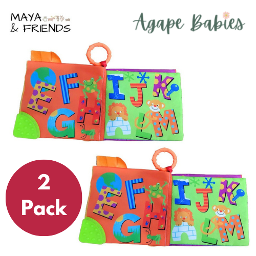 [2-Pack] Maya & Friends Soft Cloth Learning Book - 2 Color