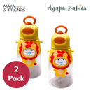 [2-Pack] Maya & Friends Tritan Water Bottle (600ml )- 4 Color