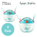 [2-Pack] Maya & Friends Water Bottle - 420ml - 2 Color