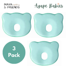 [3- Pack] Maya & Friends Memory Foam Head Shaping Baby Pillow