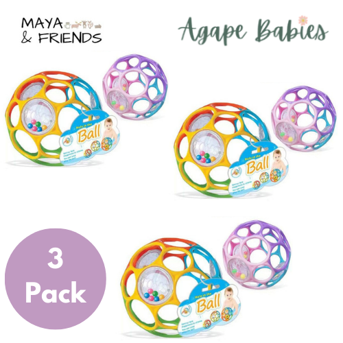 [3-Pack] Maya & Friends Soft Oball With Beads (Assorted Colours)