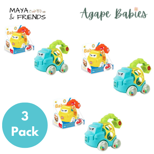 [3-Pack] Maya & Friends Soft Ring Truck (Digger)