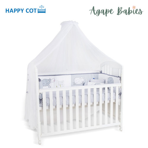 Happy Cot Happy Dream 4-in-1 Convertible Cot + 4" High Density Foam Mattress