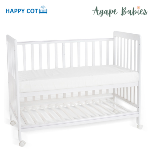 Happy Cot Happy Wonder + 5-in-1 Convertible Cot + 3" 100% Natural Latex Mattress + Bedding Set(3pcs)