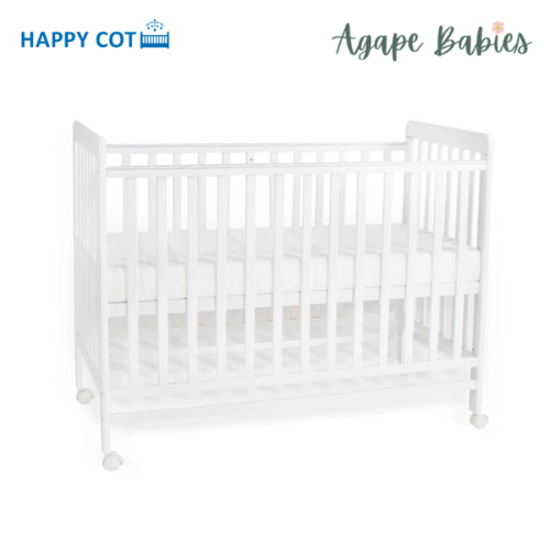 Happy Cot Happy Wonder + 5-in-1 Convertible Cot + 4" High Density Anti Dust Mite Upholstered Foam Mattress + Bedding Set